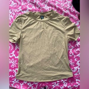 SHEIN XS Tan Fitted Top